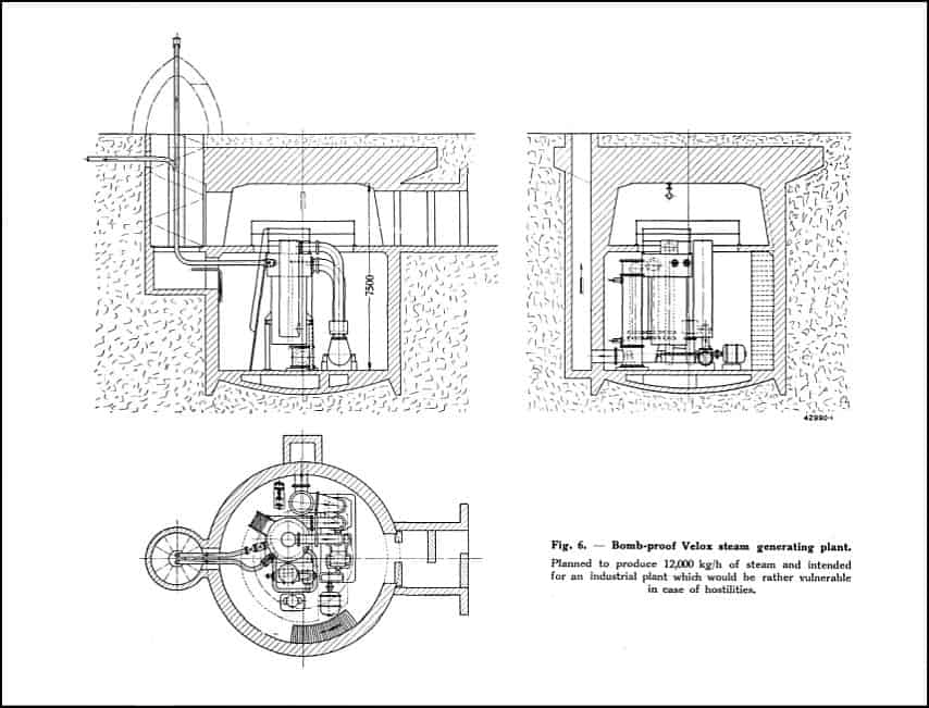 Fot 12. Generator pary Velox w podziemnym żelbetonowym silosie