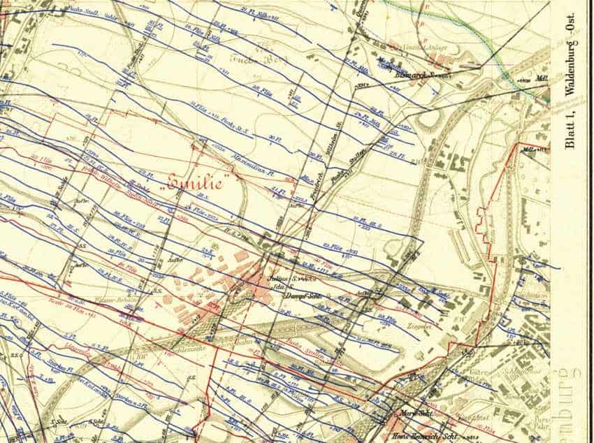 Fot 1. Mapa sztolnia Fryderyk Wilhelm