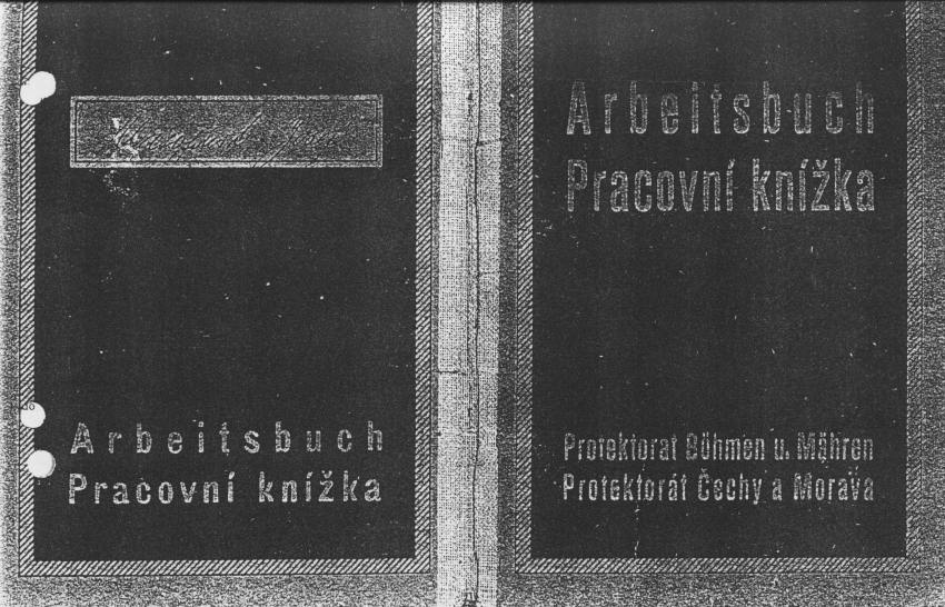 Fot 5. Okładka Książeczki pracy fot. archiwum Josef Masopust
