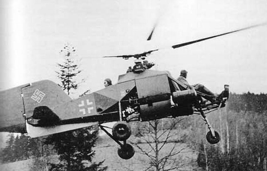 Fot 6. Śmigłowiec Fl-282 w locie w okolicach Świdnicy. Fot 6. Śmigłowiec Fl-282 w locie w okolicach Świdnicy.