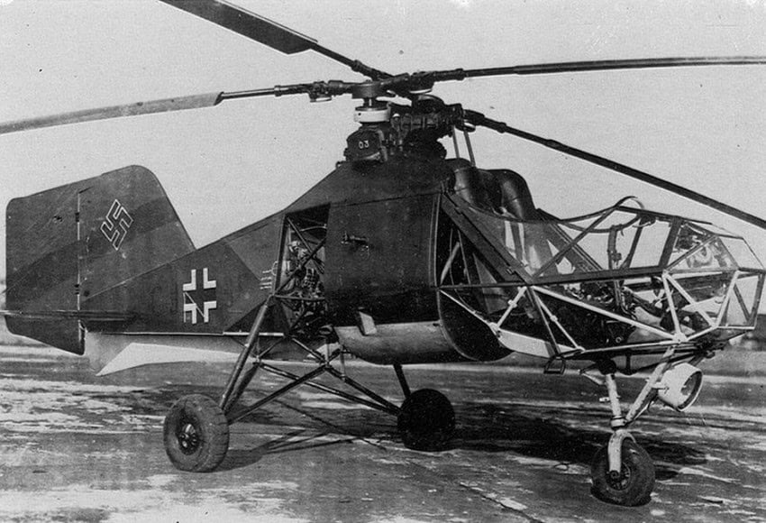Fot 5 Śmigłowiec Fl-282 V12 użyty do testów walki. Fot 5 Śmigłowiec Fl-282 V12 użyty do testów walki.